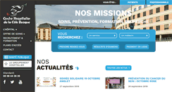 Desktop Screenshot of ch-cote-basque.fr