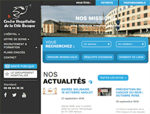 Tablet Screenshot of ch-cote-basque.fr